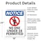 Signmission No One Under 18 Permitted OSHA Notice Sign, Plastic, 18in W x 24in L, 2PK OS-2PACK-NS-P-1824-V-14706 - alternate 3